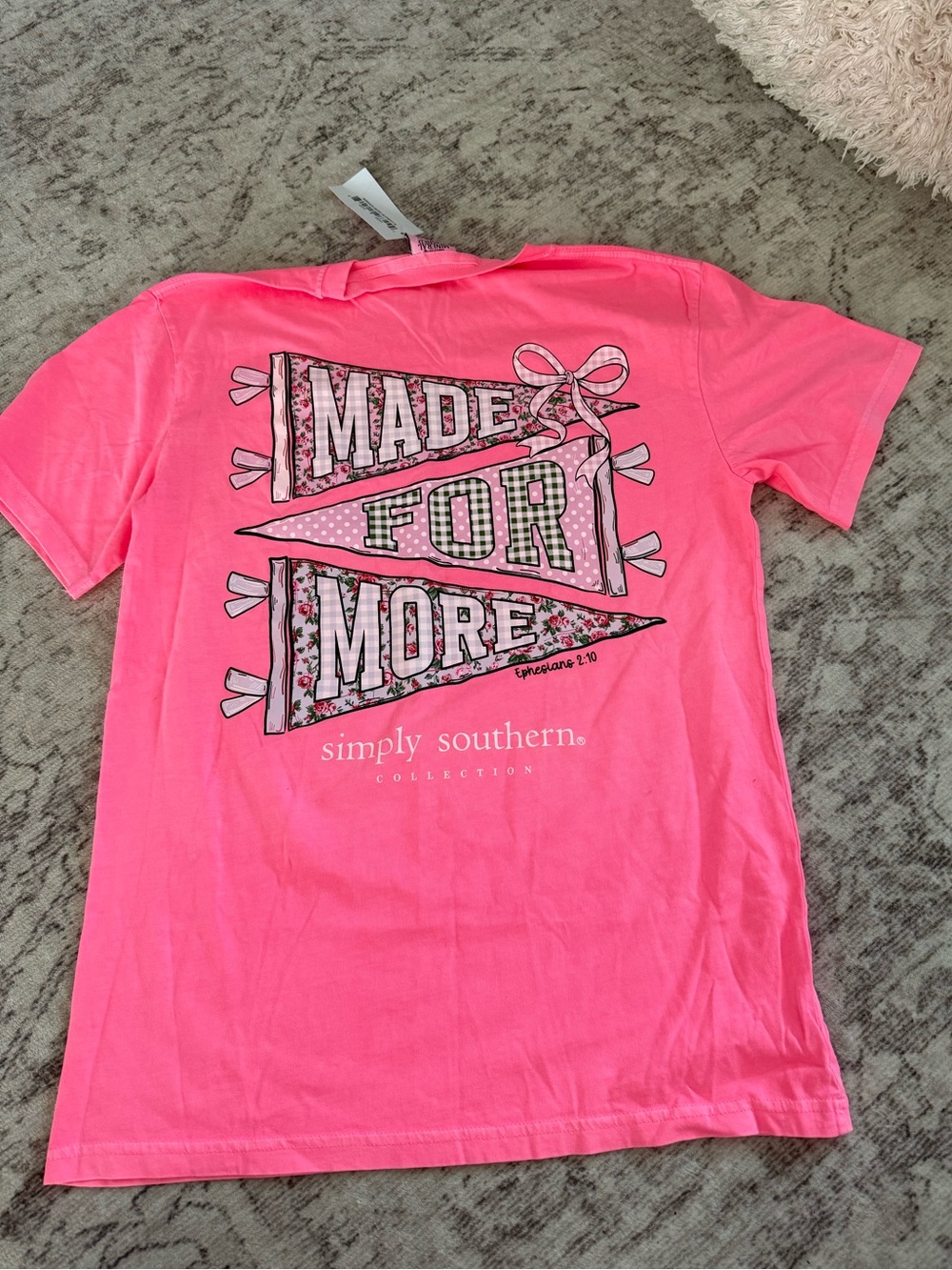 Simply Southern Neon Pink 'Made For More' Graphic Tee